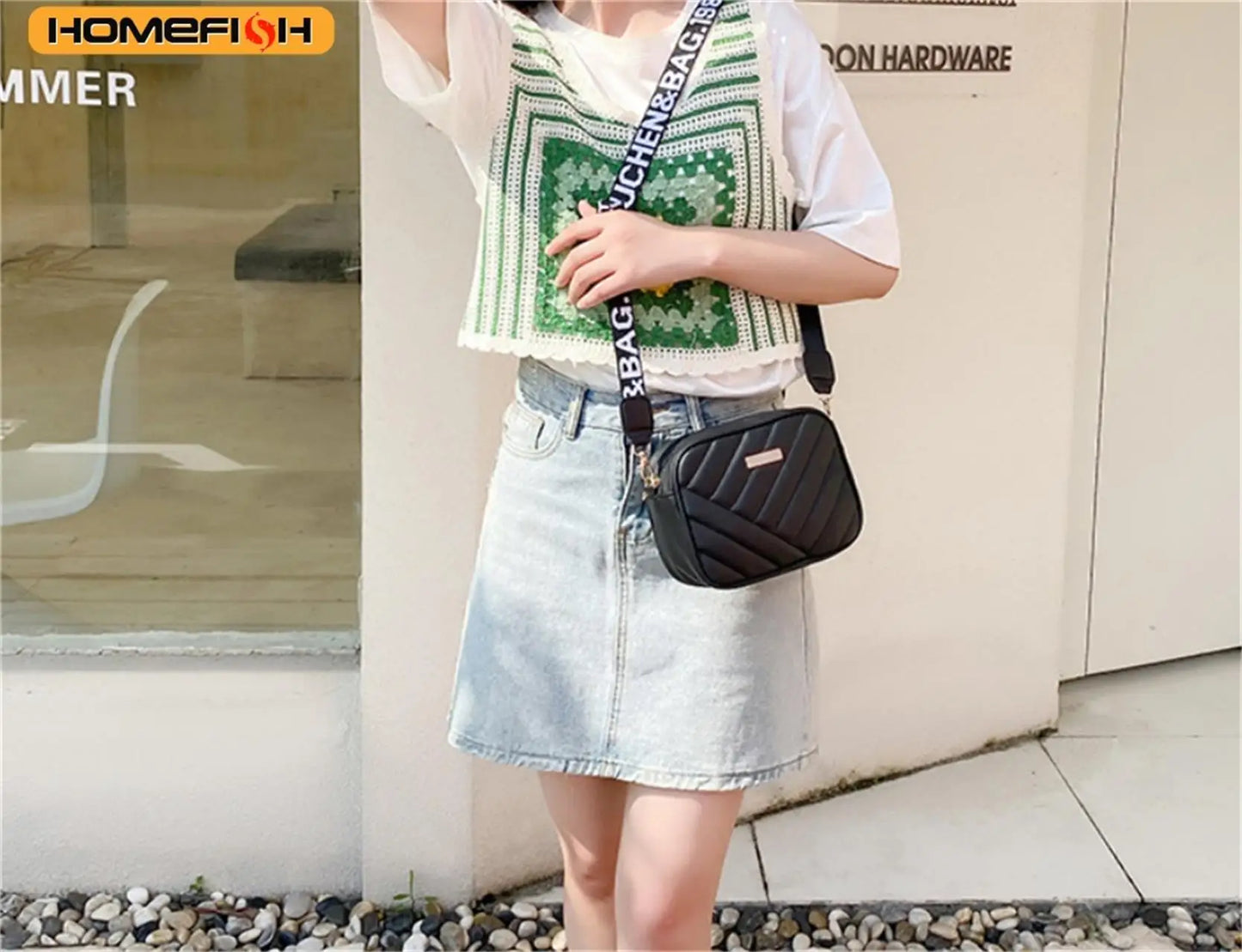 Bolso Crossbody Compacto Acolchado | Diseño Urbano