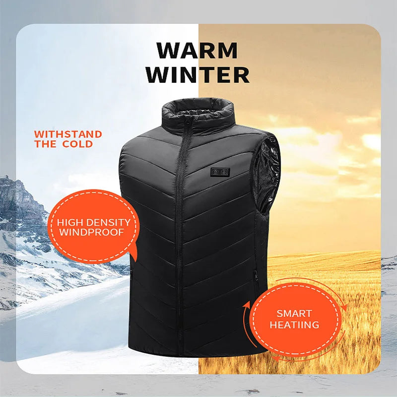 Chaleco Térmico Inteligente con 21 Zonas de Calor USB | Control de Temperatura Triple
