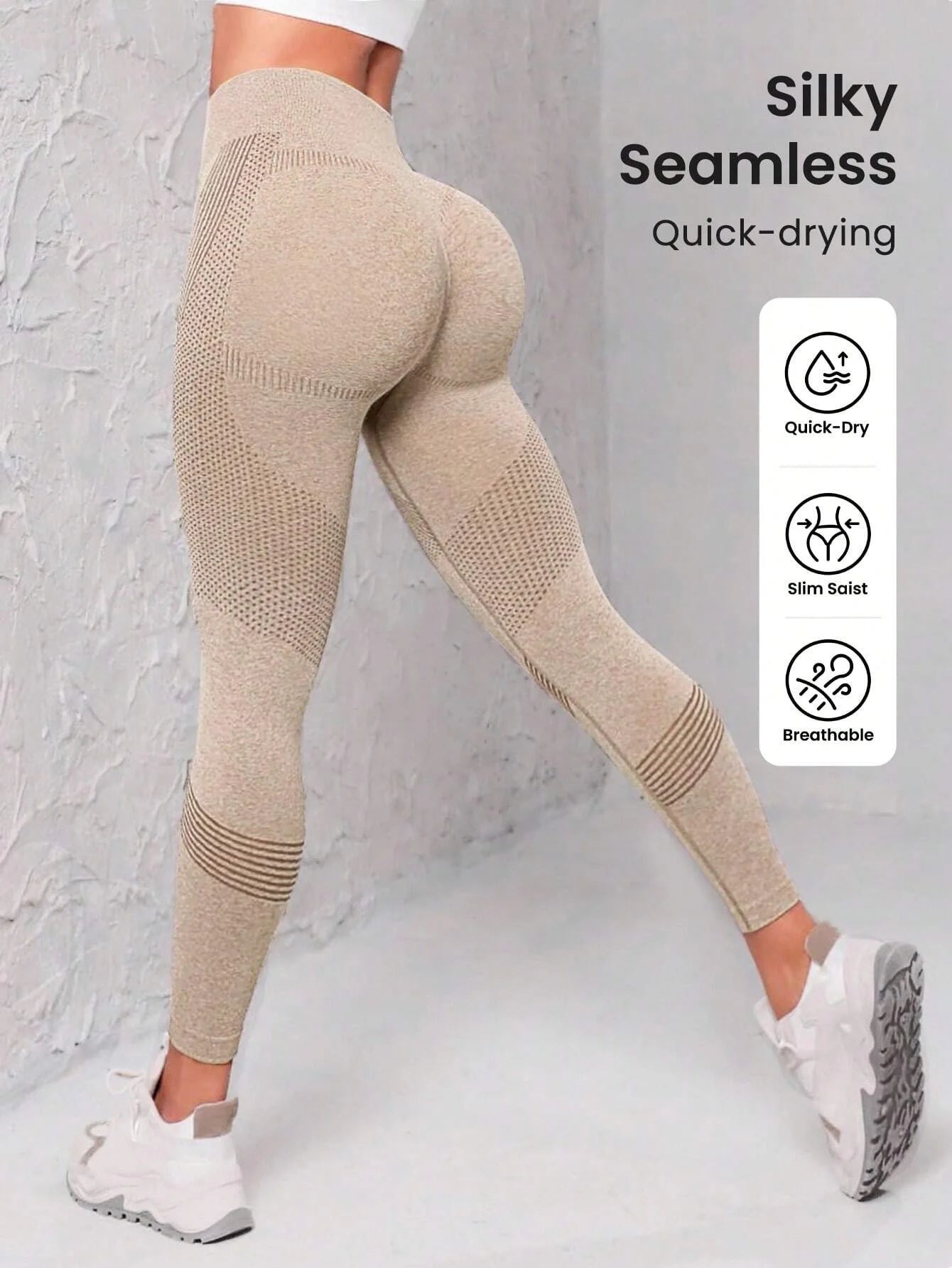 Leggings Deportivos Push Up Sin Costuras con Cintura Alta Compresiva