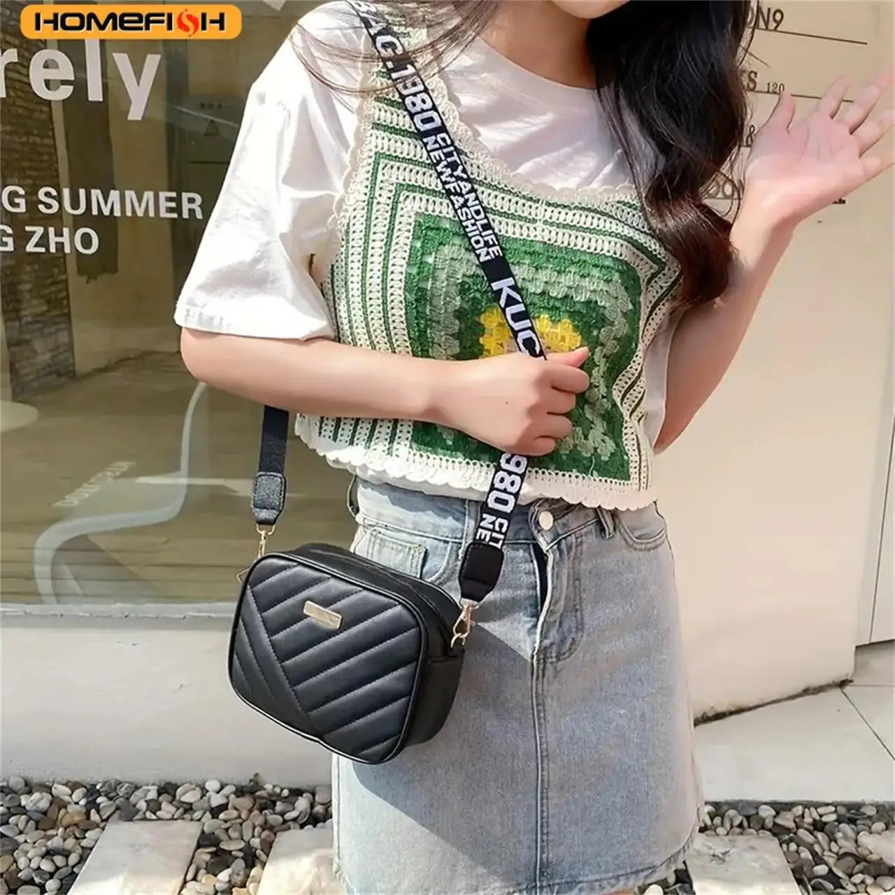 Bolso Crossbody Compacto Acolchado | Diseño Urbano